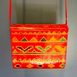 Bold Mexican Leather Shoulder Bag NWOT